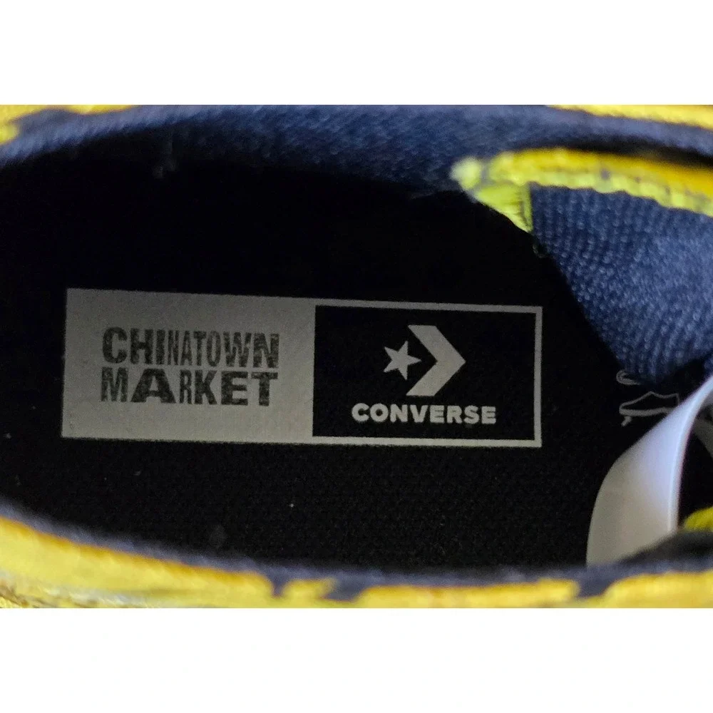Converse Chuck Taylor China Town All Star Smiley Face Yellow Black High Tops 10T